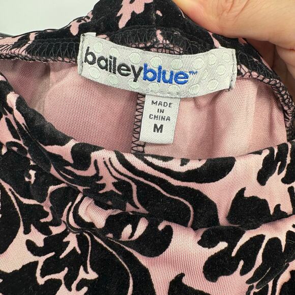 VTG Bailey Blue Pink & Black Off the Shoulder Mini Dress y2k Size M - Picture 5 of 8